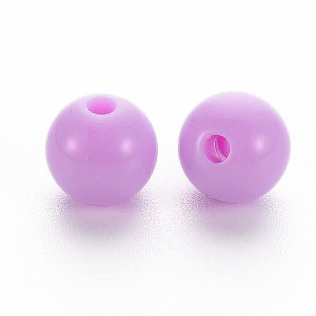 Acryl kraal rond violet 8mm - 25 stuks-Kralen-Kraaltjes van Renate