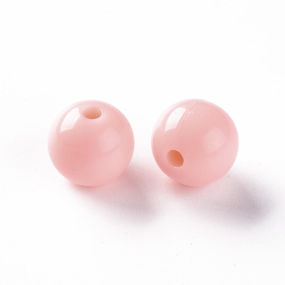 Acryl kraal rond zalm 12mm - per stuk-Kralen-Kraaltjes van Renate