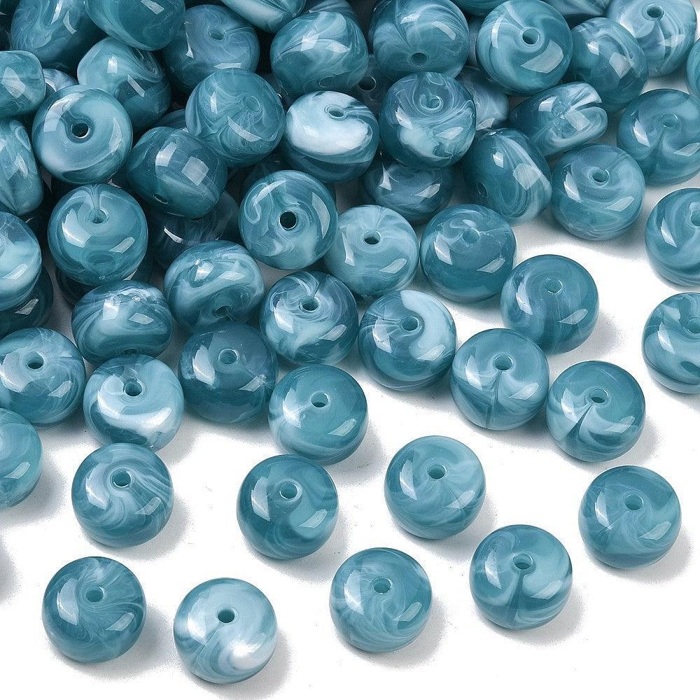 Acryl kraal rondel Blauw 14mm - per stuk-Onderdelen-Kraaltjes van Renate