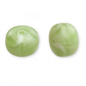 Acryl kraal rondel Groen 14x9mm - per stuk-Onderdelen-Kraaltjes van Renate
