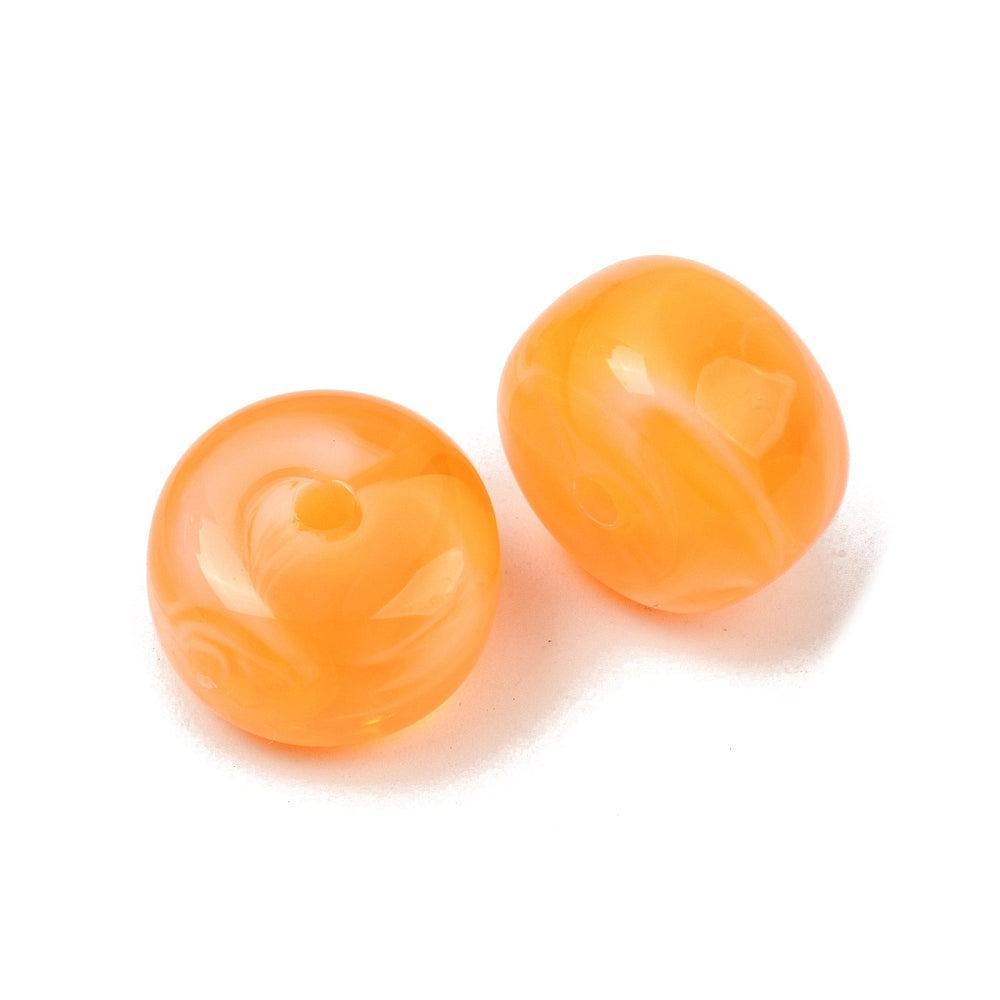Acryl kraal rondel Oranje 14x9mm - per stuk-Onderdelen-Kraaltjes van Renate