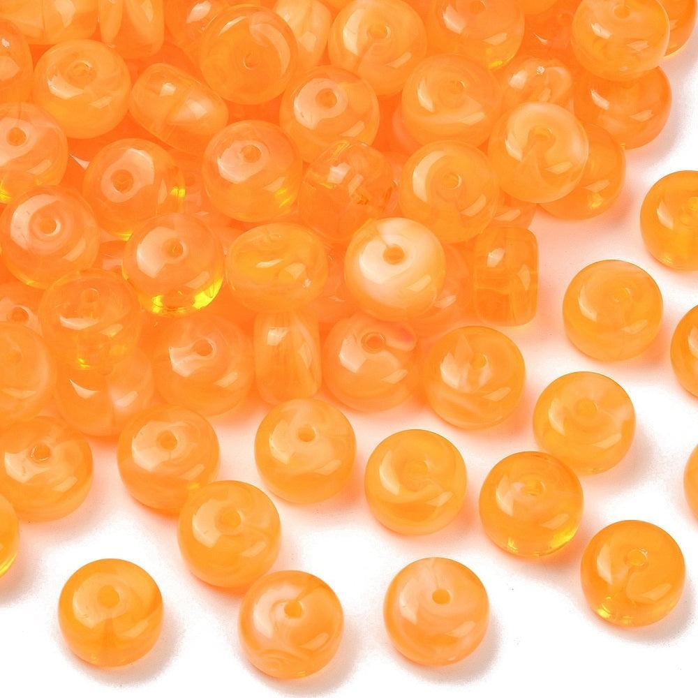 Acryl kraal rondel Oranje 14x9mm - per stuk-Onderdelen-Kraaltjes van Renate