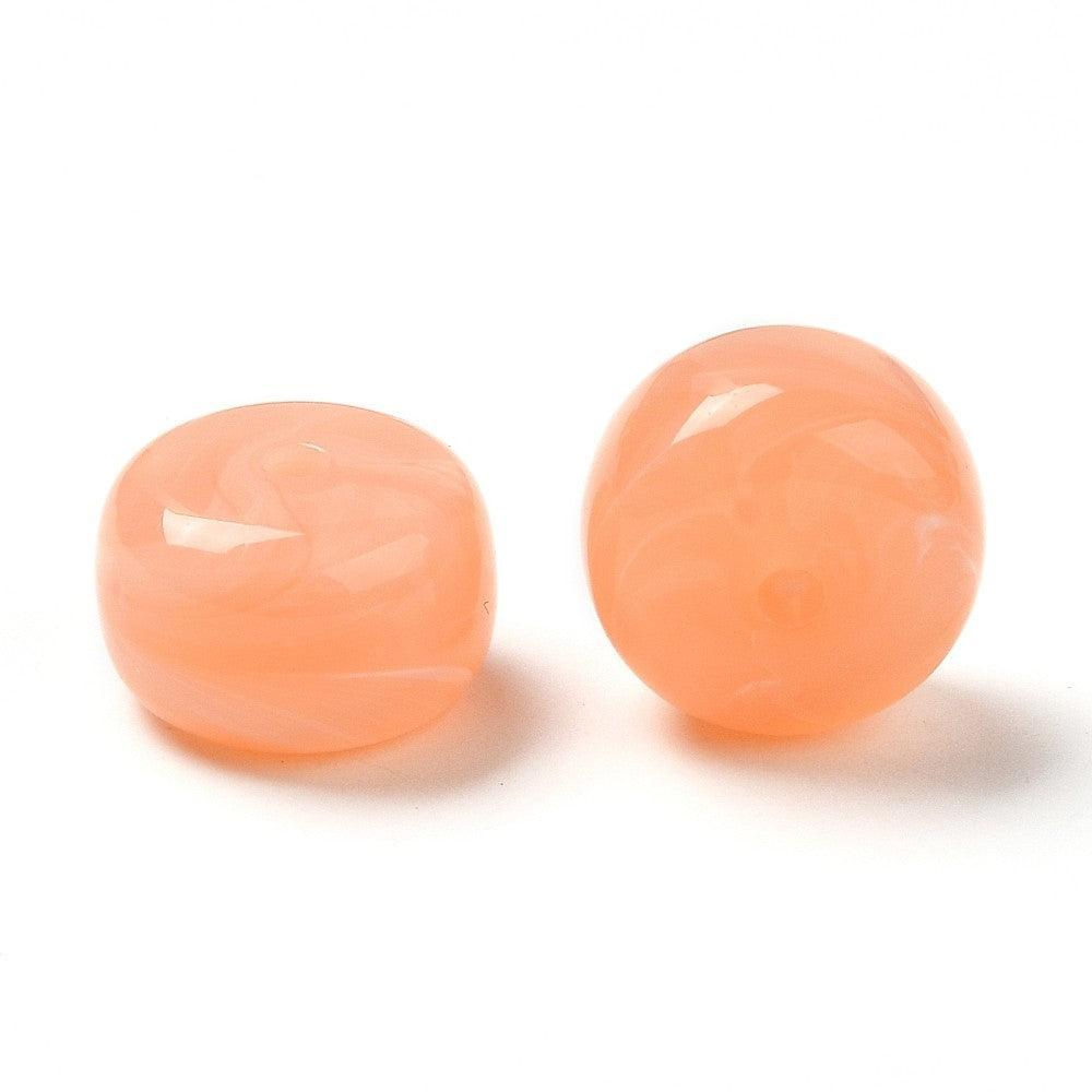 Acryl kraal rondel Peach 14mm - per stuk-Onderdelen-Kraaltjes van Renate