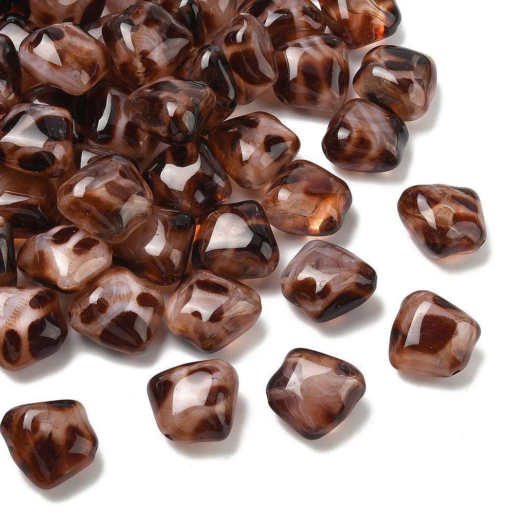 Acryl kraal ruit Luipaard 20mm - per stuk-Kralen-Kraaltjes van Renate