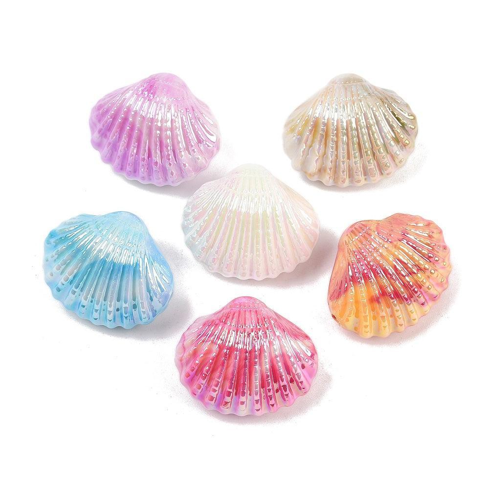 Acryl kraal schelp UV gekleurd 25mm- per stuk-Kralen-Kraaltjes van Renate