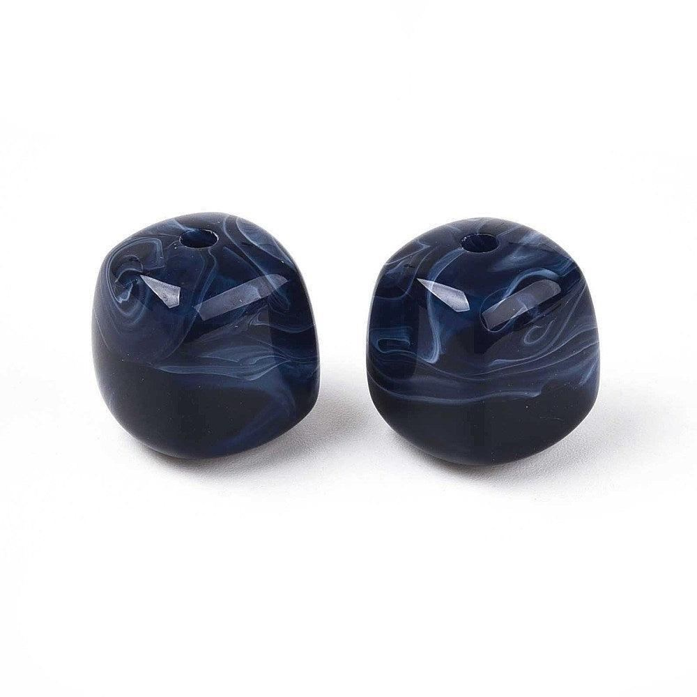 Acryl kraal vierkant marine blue 17mm - per stuk-Kralen-Kraaltjes van Renate