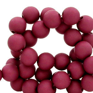 Acryl kralen Berry wine red 4mm - 100 stuks-Kralen-Kraaltjes van Renate