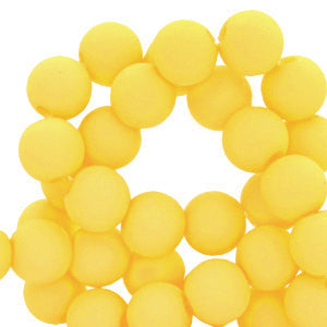 Acryl kralen Blazing yellow 4mm - 100 stuks-Kralen-Kraaltjes van Renate