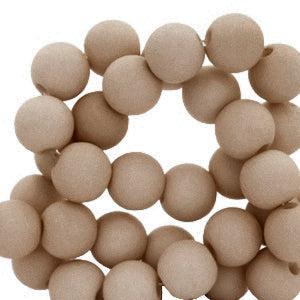 Acryl kralen Cappucino brown 6mm - 50 stuks-Kralen-Kraaltjes van Renate