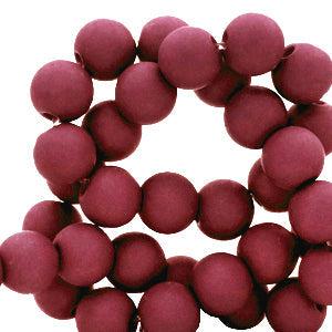Acryl kralen Carmine red 4mm - ±100 stuks-Kralen-Kraaltjes van Renate