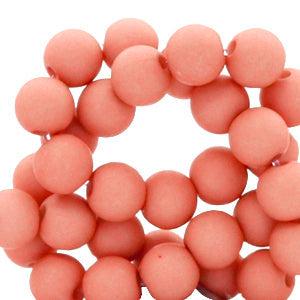 Acryl kralen Coral red 8mm - 50 stuks-Kralen-Kraaltjes van Renate