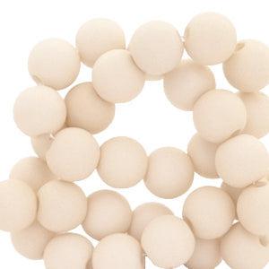 Acryl kralen Cream beige 4mm - 100 stuks-Kralen-Kraaltjes van Renate