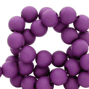 Acryl kralen Dark cherry purple 4mm - 100 stuks-Kralen-Kraaltjes van Renate