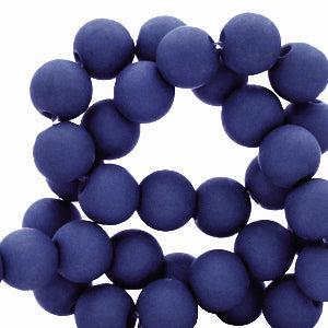 Acryl kralen Dark royal blue 8mm - 50 stuks-Kralen-Kraaltjes van Renate