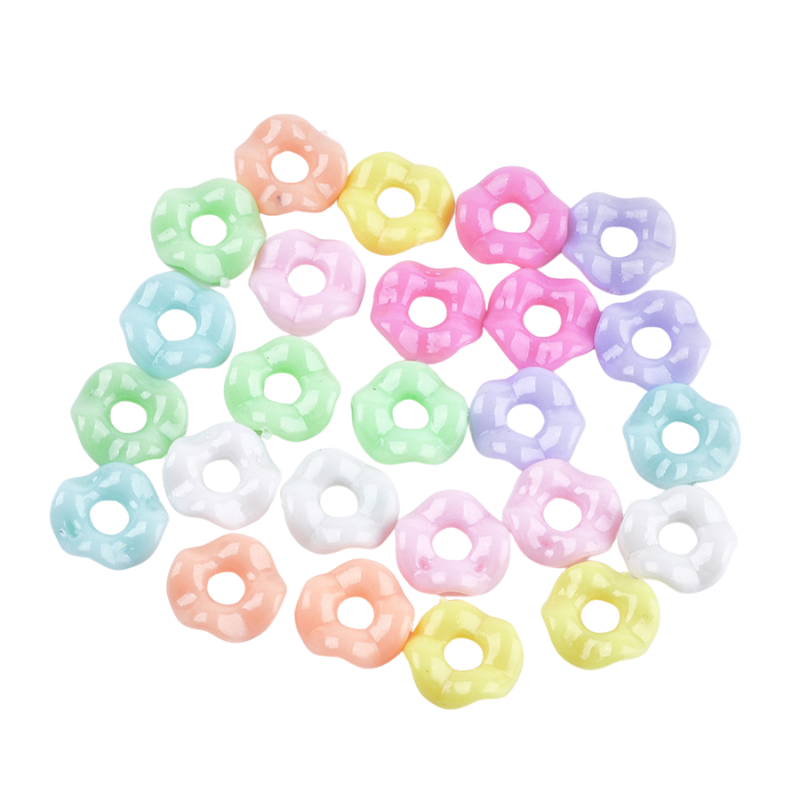 Acryl kralen Donut gekleurd 12mm - 45 stuks-Kralen-Kraaltjes van Renate