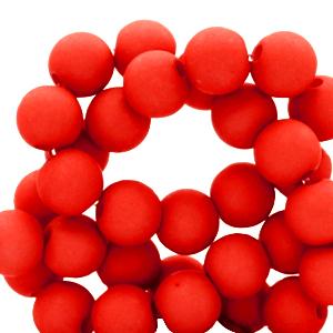 Acryl kralen Flame scarlet red 4mm - 100 stuks-Kraaltjes van Renate