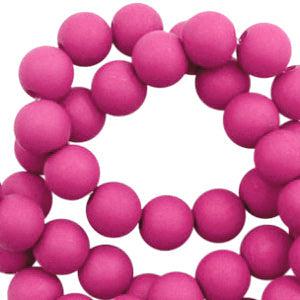 Acryl kralen Fuchsia pink 4mm - 100 stuks-Kralen-Kraaltjes van Renate