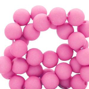 Acryl kralen Hot pink 4mm - ±100 stuks-Kralen-Kraaltjes van Renate