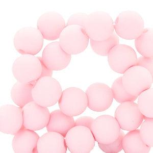 Acryl kralen Light pink 4mm - ±100 stuks-Kralen-Kraaltjes van Renate
