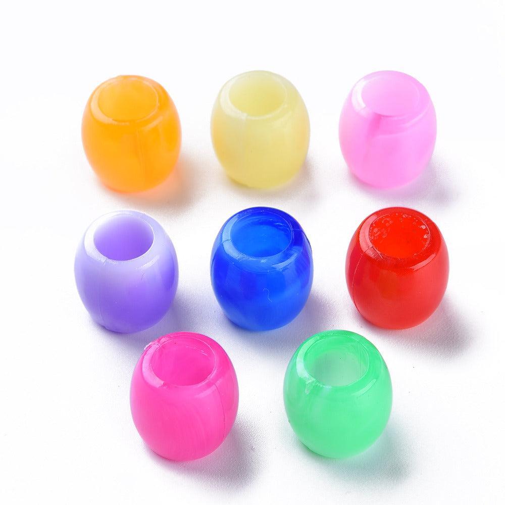 Acryl kralen Marmer Mix ovaal 11,5mm - 10 stuks-Kralen-Kraaltjes van Renate