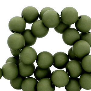 Acryl kralen Murky green 4mm - 100 stuks-Kralen-Kraaltjes van Renate