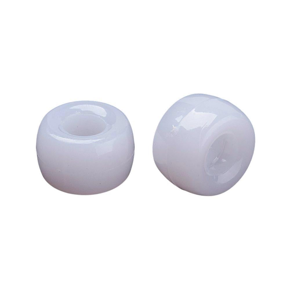 Acryl kralen barrel 9mm wit - per 50 stuks-Kralen-Kraaltjes van Renate
