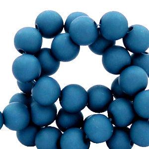 Acryl kralen Prussian blue 6mm - 50 stuks-Kralen-Kraaltjes van Renate