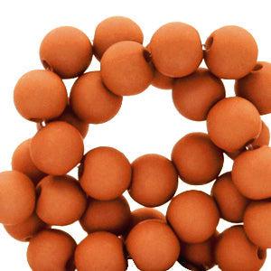 Acryl kralen Rusty orange 8mm - 50 stuks-Kralen-Kraaltjes van Renate