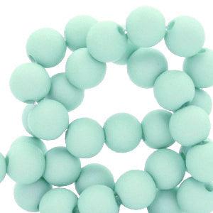 Acryl kralen Soft turquoise blue 4mm - 100 stuks-Kralen-Kraaltjes van Renate