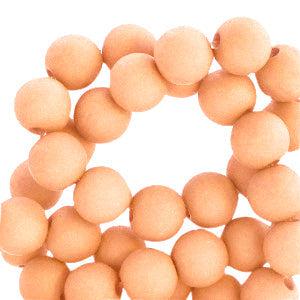 Acryl kralen Summer peach orange 4mm - 100 stuks-Kralen-Kraaltjes van Renate