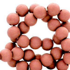 Acryl kralen Terracotta rose 6mm - ±50 stuks-Kraaltjes van Renate