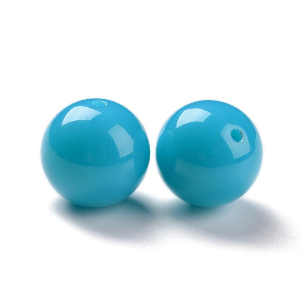 Acryl kralen blauw 20mm- per stuk-Kralen-Kraaltjes van Renate