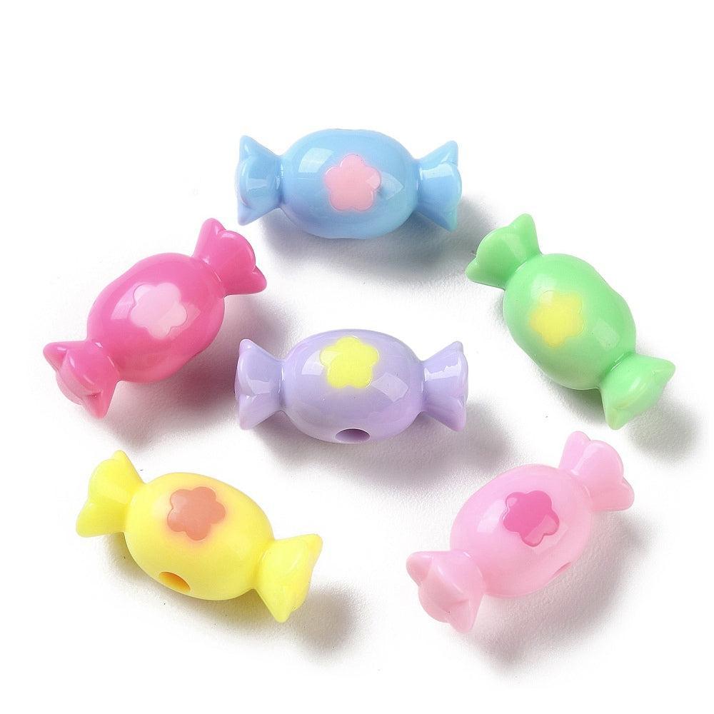 Acryl kralen candy pastel mix 10mm - 12 stuks-Kralen-Kraaltjes van Renate