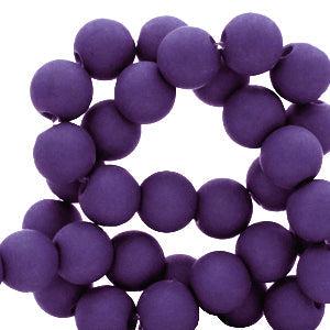 Acryl kralen dark purple 4mm - 100 stuks-Kralen-Kraaltjes van Renate