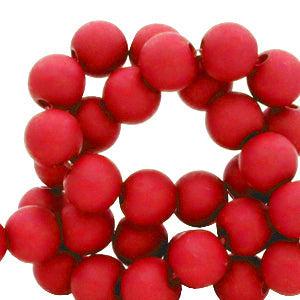 Acryl kralen fiery red 4mm - 100 stuks-Kralen-Kraaltjes van Renate