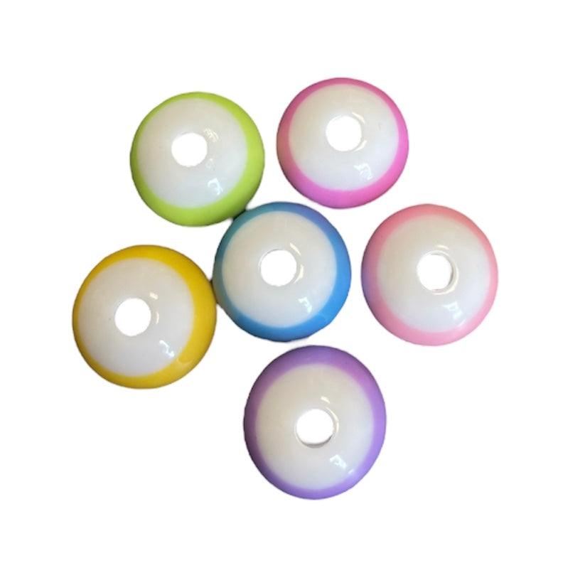 Acryl kralen gestreept 16mm- per 6 stuks-Kralen-Kraaltjes van Renate