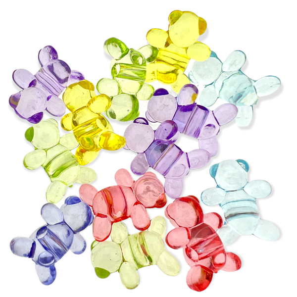 Acryl kralen gummybear multicolor - 13 stuks-Kralen-Kraaltjes van Renate