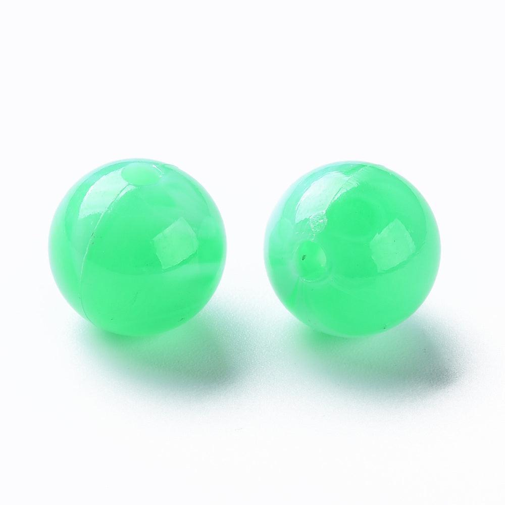 Acryl kralen marmer spring green 12mm - per stuk-Kralen-Kraaltjes van Renate