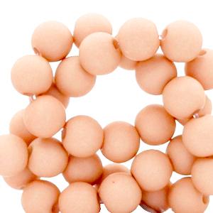 Acryl kralen mat Salmon pink 8mm - ±50 stuks-Kraaltjes van Renate