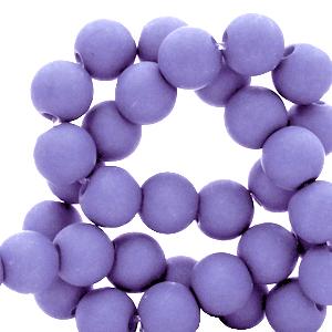 Acryl kralen mat Ultra violet purple 6mm - 50 stuks-Kraaltjes van Renate