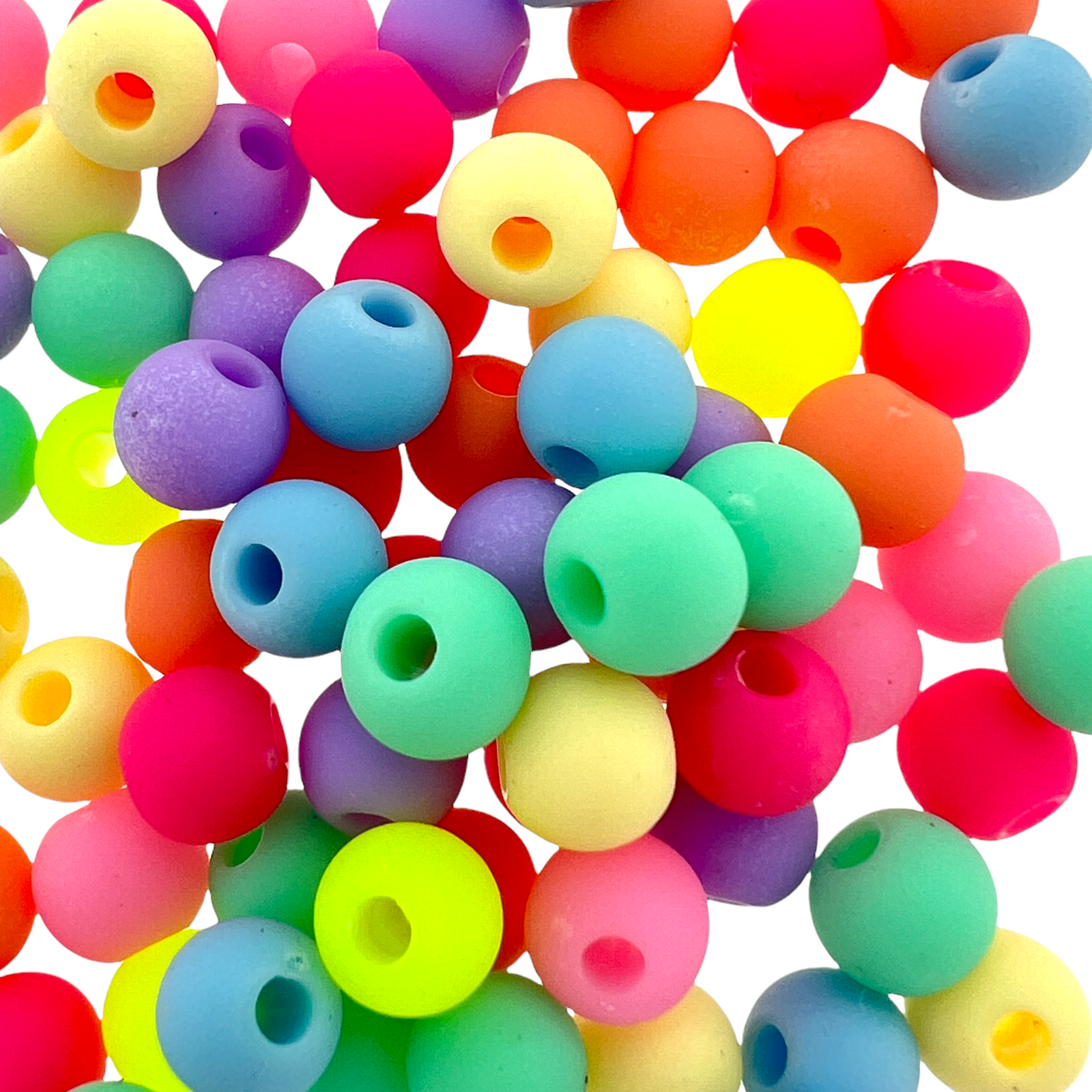 Acryl kralen mat mix 6mm - 65 stuks-Kralen-Kraaltjes van Renate