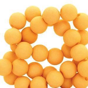 Acryl kralen matt Citrus orange 8mm - 50 stuks-Kralen-Kraaltjes van Renate