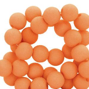 Acryl kralen matt Coral orange 8mm - 50 stuks-Kralen-Kraaltjes van Renate