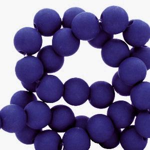 Acryl kralen matt Dark blue 4mm - ±100 stuks-Kralen-Kraaltjes van Renate