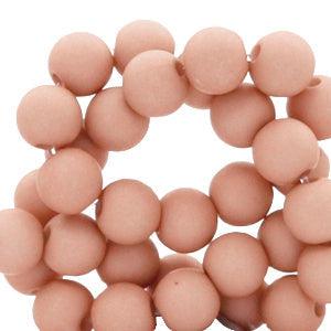 Acryl kralen matt Dusty mauve pink 6mm - 50 stuks-Kralen-Kraaltjes van Renate