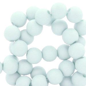 Acryl kralen matt Empty sky blue 6mm - 50 stuks-Kralen-Kraaltjes van Renate