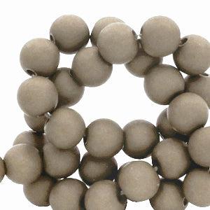 Acryl kralen matt Fossil grey 8mm - 50 stuks-Kralen-Kraaltjes van Renate