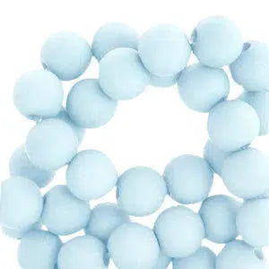 Acryl kralen matt Light blue 6mm - 50 stuks-Kralen-Kraaltjes van Renate