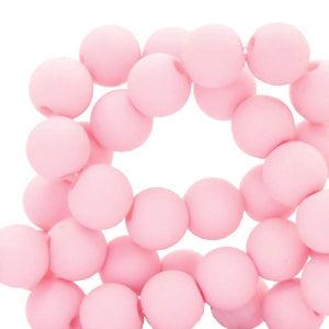Acryl kralen matt Light rose 6mm - 50 stuks-Kralen-Kraaltjes van Renate