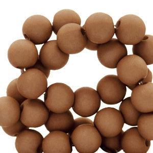 Acryl kralen matt Marsh brown 4mm - 100 stuks-Kralen-Kraaltjes van Renate